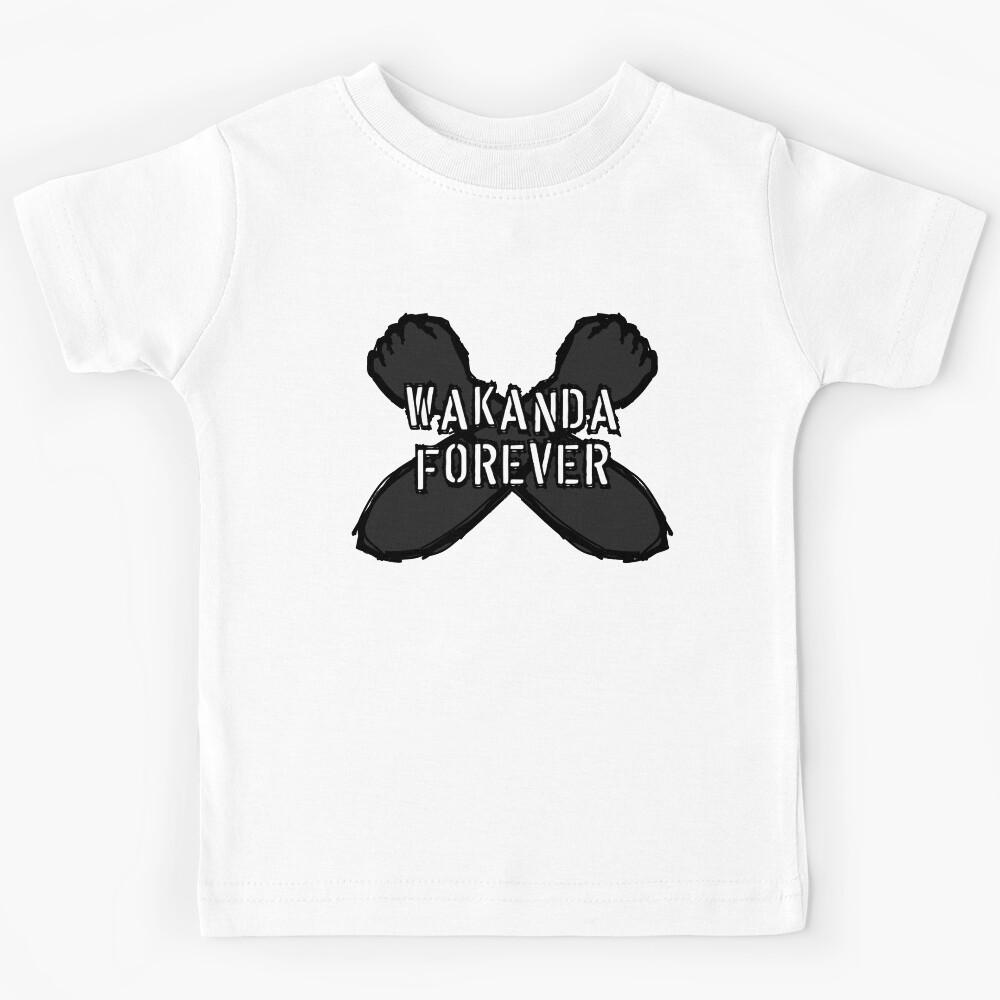 Wakanda Forever Fist Sketch Designs Kids T-Shirt 140