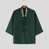 INCERUN Übergroße Herren Reverskragen 3/4 Ärmel Print Retro Knoten Lässig Locker Strickjacke Hemden Oberteile