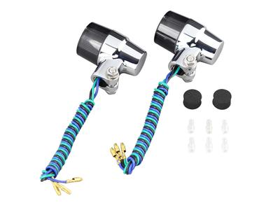 POSH FAITH Superbike Blinker Doppel Chrom 093434 Mini-Typ Blinker, Glühbirne, Gehäuse/Rauchglas,