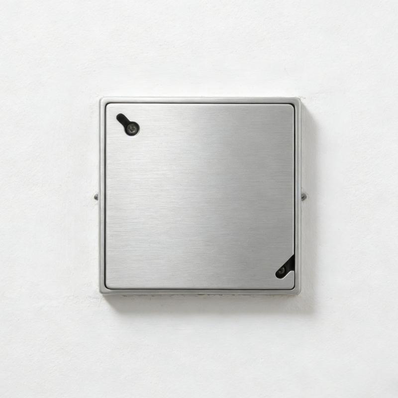 Modern Square Design Steel Cover Plate for 4 Square Inch Boxes Blank Metal Panel Suitable for Home & Office Decoration