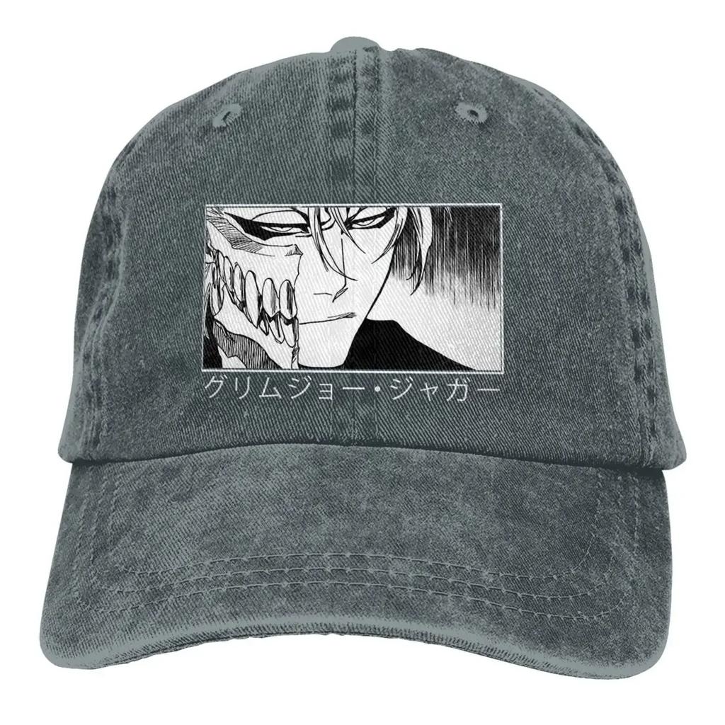 Sommerkappe Sonnenschirm Grimmjow Jaggerjack Hip-Hop-Kappen Bleach Burichi Unisex Anime Cowboyhut Schirmmützen