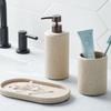 Pompă Săpun Piatră Falsă Design Compact Elegant Baie Bucătărie Dozator Organizator Loțiune Accesoriu Decor Acasă