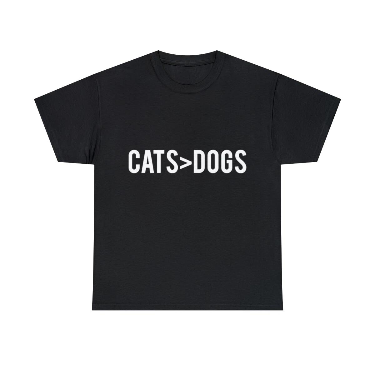 Cats Greater Than Dogs Graphic Tee Shirt, S-5XL XL