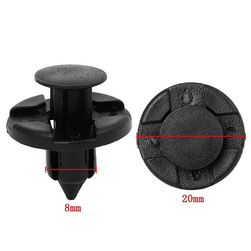 50pcs/20pcs/10pcs Fender Bumper Push-Type Retainer Rivet Car Fastener Fit for Nissan Infiniti 8mm Hole Plastic Retaining Clip