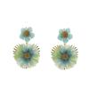 Dopamine Statement Earrings Women Bold Floral Design Ocean Vacation Style Electroplated Iron Multi-Color Options