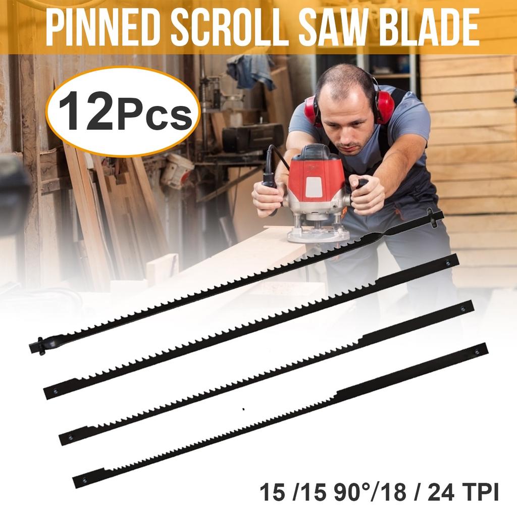 Buy 12x Pinned Scroll Saw Woodworking Tools Accessories 105mm