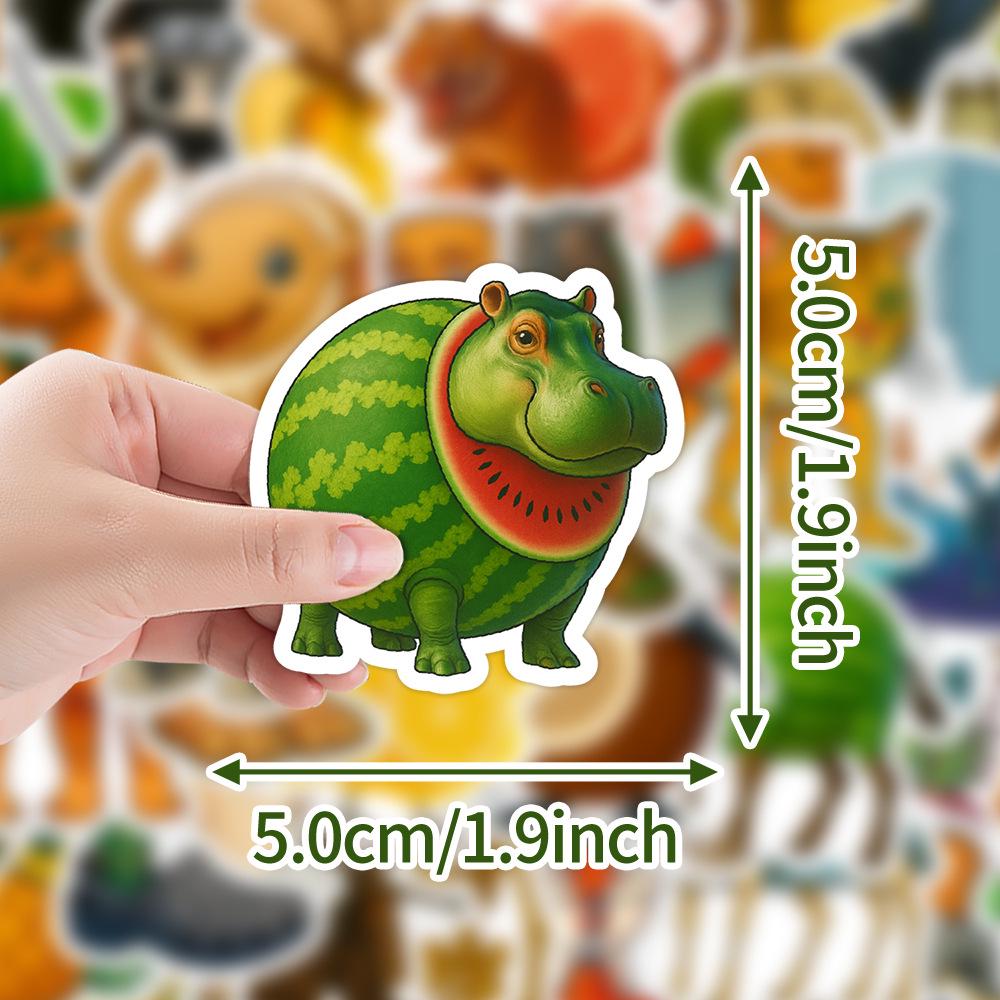 50 Shan Hai Jing Graffiti Stickers - Waterproof Decorative Animal Decals for Water Bottles, Phones, and Computers