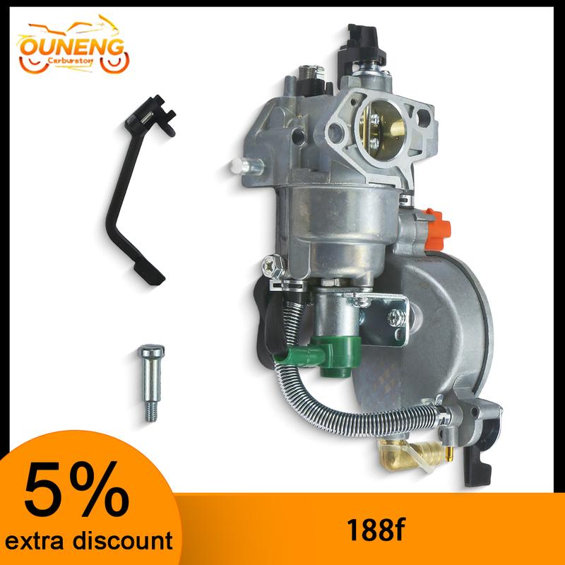 For Honda GX390 GX340 188F LPG CNG 4.5‑5.5KW Petrol Gas Small Engines Generator Dual Fuel Carburetor Manual Choke