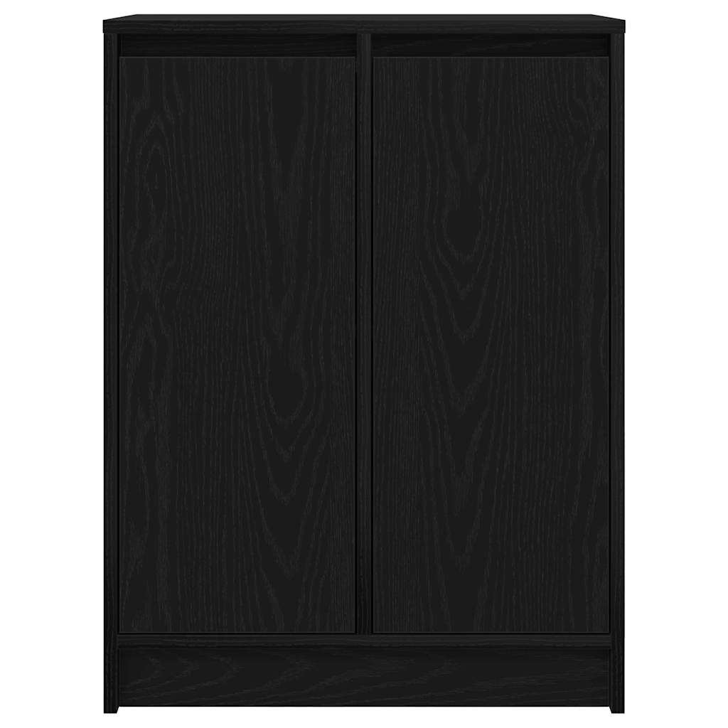 Sideboard in Black Oak Look 57 x 34 x 76 cm Engineered Wood
