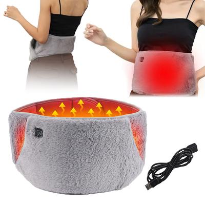 Electric Heating Waist Belt Adjustable Lumbar Warmer Uterus Warming Belts Menstrual Cramp Hot Compress Abdominal Warming Pads