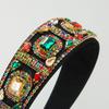 New Bright Heavy Industry Baroque Colorful Crystals Headband Women's High Quality Retro Dance Club Hair Accessories