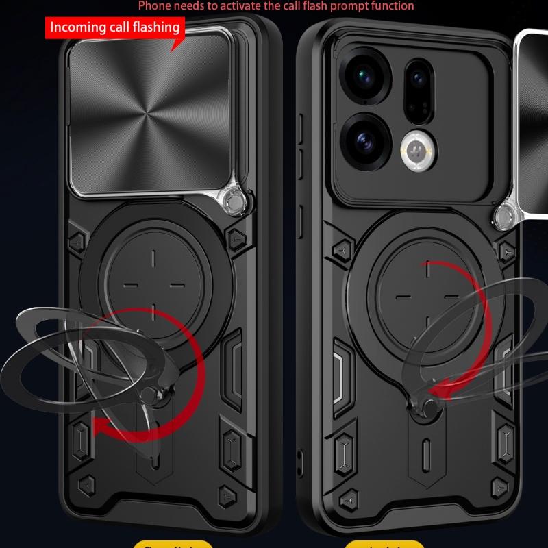 For OPPO Find X9 5G Case Magnetic Car Holder Ring Armor Phone Case For OPPO FindX9 5G Slide Lens Protect Cover