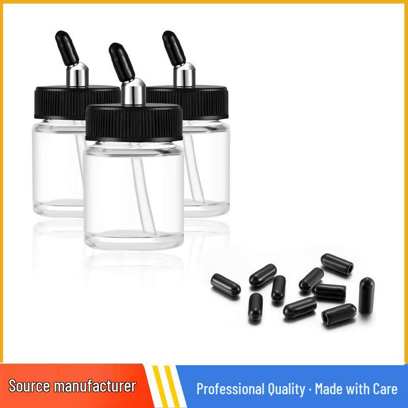 22cc Glass Side Pot Airbrush Paint Bottle for Model Art Spray Painting