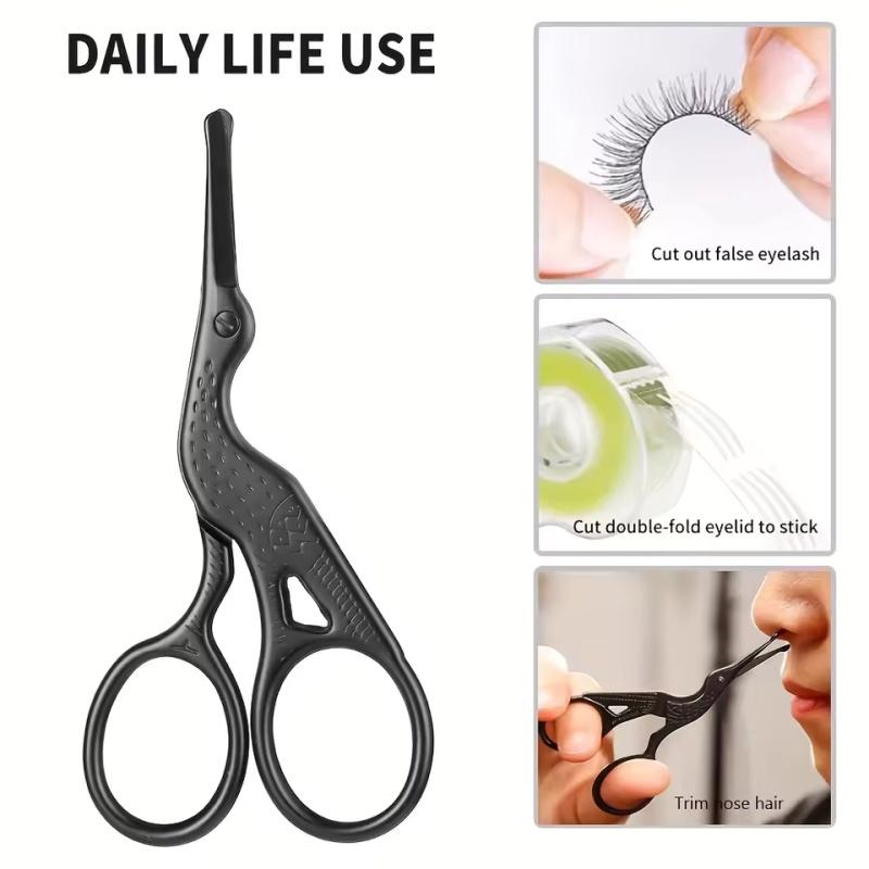 Nose Hair Scissors Round Head Stainless Steel Beauty Scissor Fit For Eyebrows Nose Hair Beard Ear Hair Eyebrow Scissors Hair Cutting