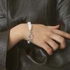 WHITE CRYSTAL QUARTZ CRACK PATTERN BRACELET