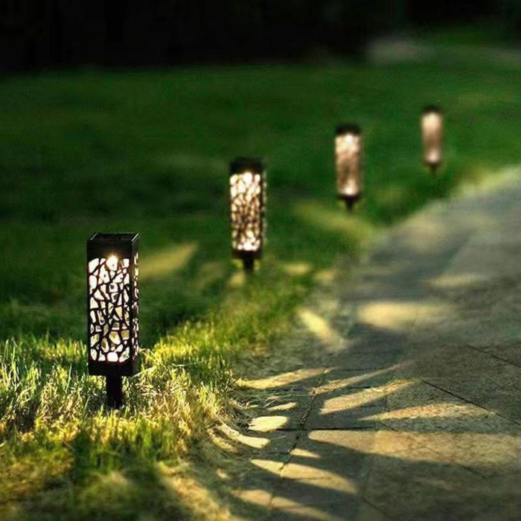 Solar Outdoor Lights, Solar Decorative Lights for Garden Lighting, Solar LED Vintage Hollow Garden Floor Lamp