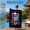 Custom Name High Party Beach Towel Microfiber Beach Towel, Lightweight and Quick-Dry, for Summer Travel, Swimming Pool Gift