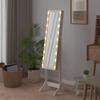 VidaXL White Standing Mirror with White LED 34x37x146 Cm 351766