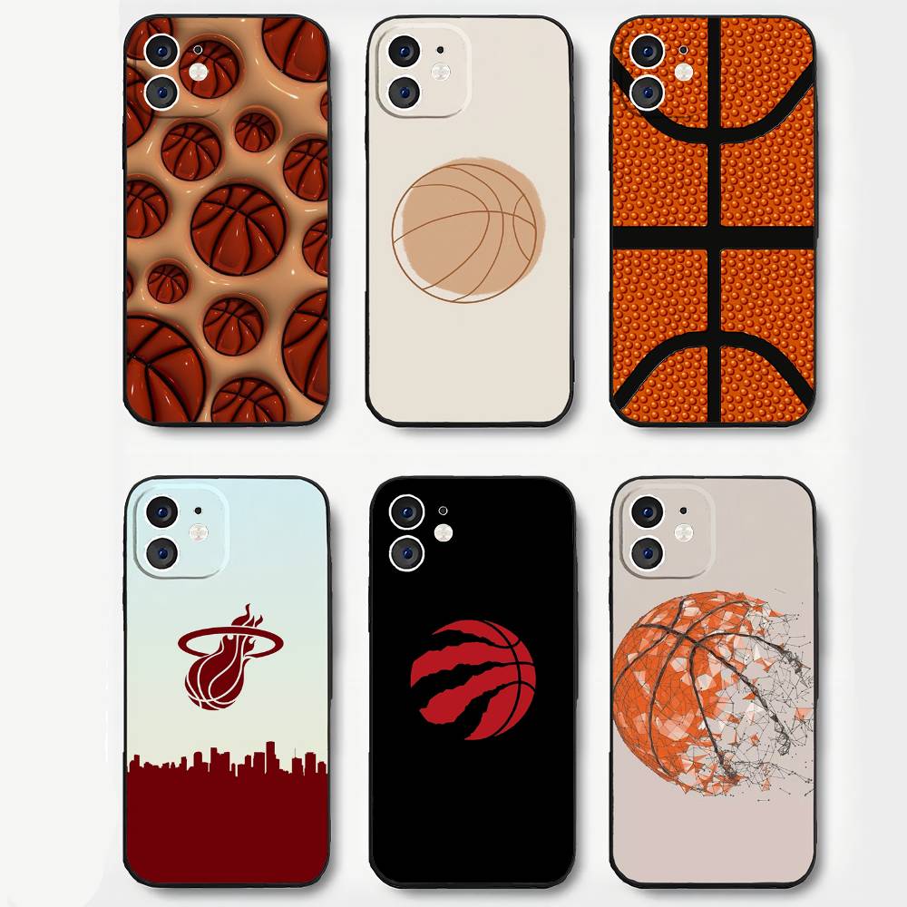 Basketball Phone Case For IPhone 17 Air 16 15 14 13 Pro Max 11 12 Black Silicone Cover