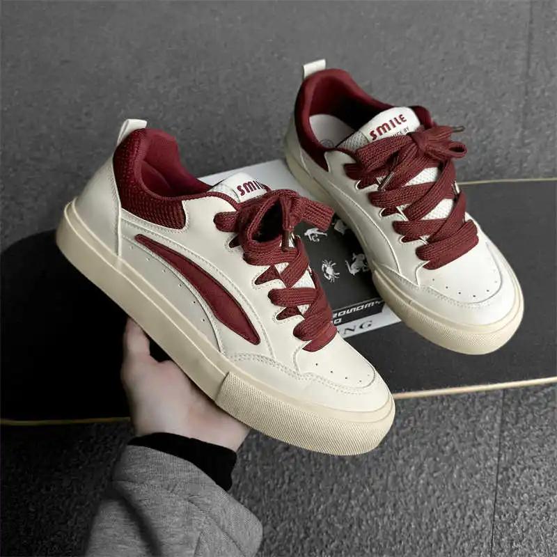 Legitimate Leather Round Toe Red Sneakers Man Tennis For Gym Man Famous Brand Shoes Man Sports Dropship Trending Products