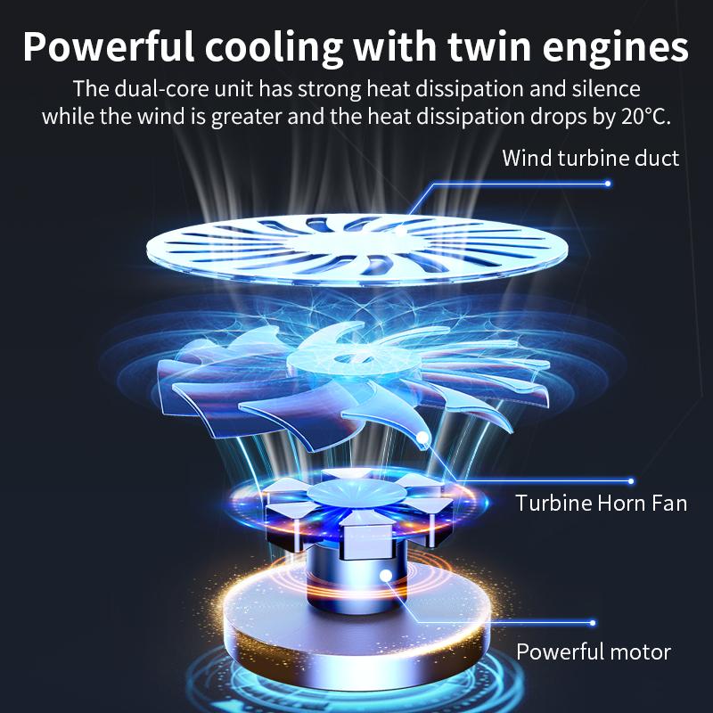 Q100 17inch Gaming Laptop Cooler Fan Led Screen Two USB Port 2600RPM Laptop Cooling Pad Notebook Stand For Laptop fan cooler