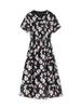 Nanyou Tencel Linen Tie Waist Mid-Length Summer Dress - Elegant Women's Short Sleeve for Vacation