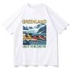 Greenland Tshirt Greenland Land Of The Wild And Free Graphic Tee High Quality Cotton Women Men Round Neck Short Sleeve Clothes