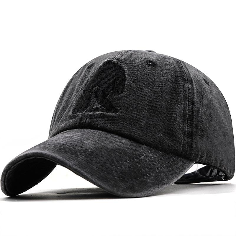 Hot-selling orangutan embroidery washed baseball cap adult outdoor leisure sunshade sun cap men and women tide