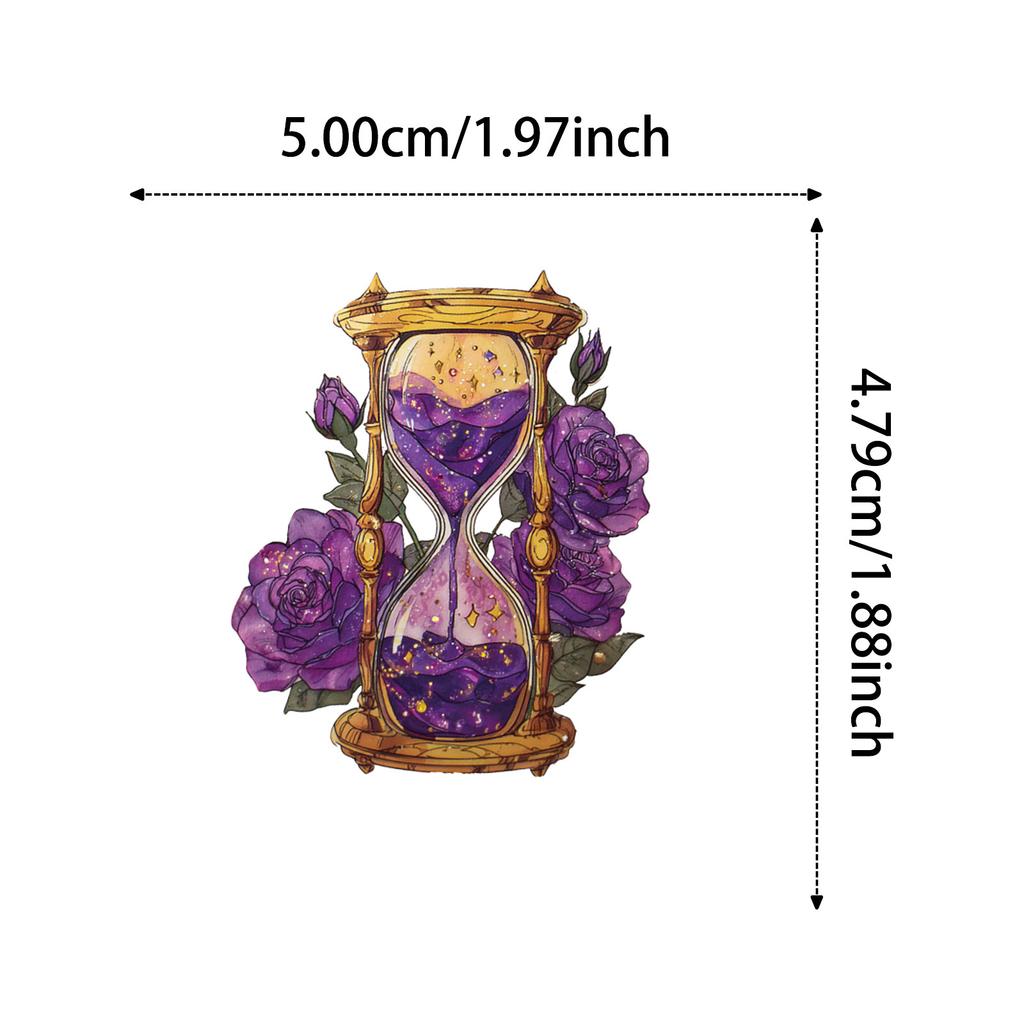 56/112 Stück Neue Lila Mystische Hexe Doodle Aufkleber Kein Wiederholen für Trendige Deko Helm Schreibwarenbox Notizbuch Koffer Handy