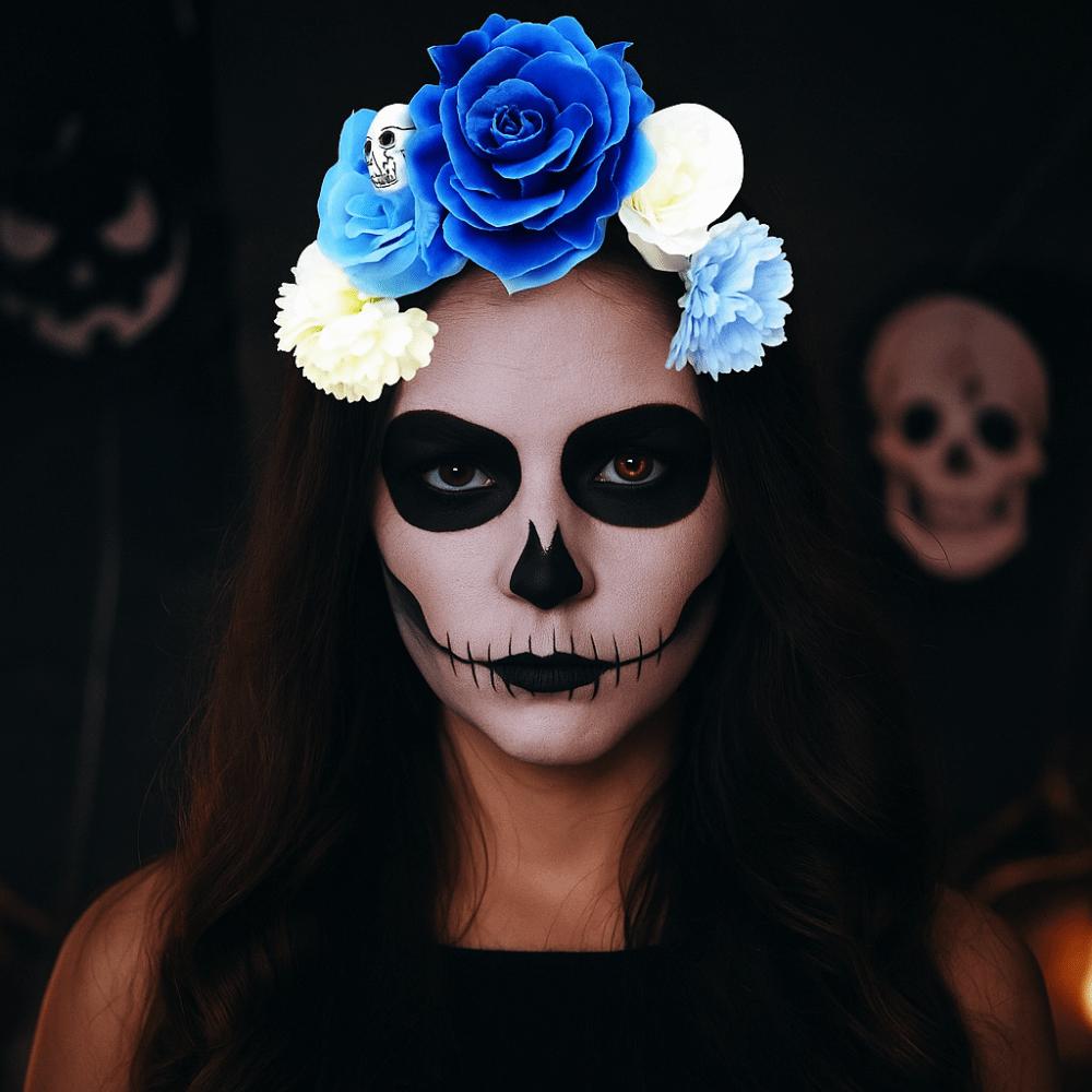 Plastic Rose Flower Crown Ghost Claw Floral Hair Hoop Fashion Party Headpiece  Hair Accessories