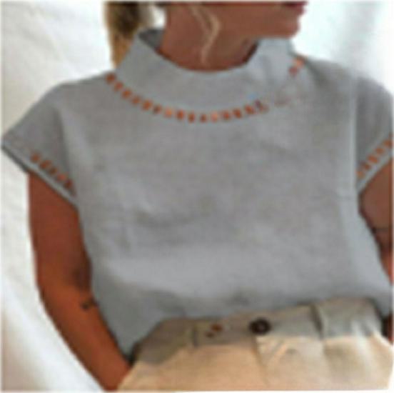 

Женская кружевная рубашка-пуловер с воротником-стойкой в европейском и американском стиле - коллекция 2022 года M