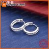 925 Sterling Silver Delicate Single Row Zirconia Earrings for Women, Fashionable Wedding Party Gift Jewelry