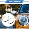1 Pair Headlight Trim Ring Compatible for BMW Mini F55 F56 F57 2014-2021, Durable Plastic Silver Tone Front Left Right Side Head Lamp Ring Bezel