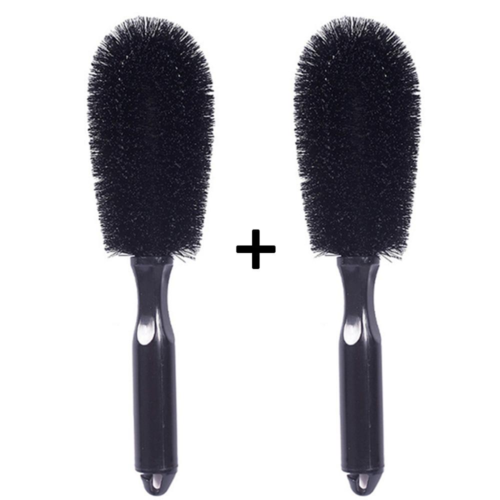 1/2PCS Car Wheel Brush Tire Cleaning Brushes Tools Car Rim Scrubber Cleaner Duster Handle Motorcycle Wheels Car Detailing Brush