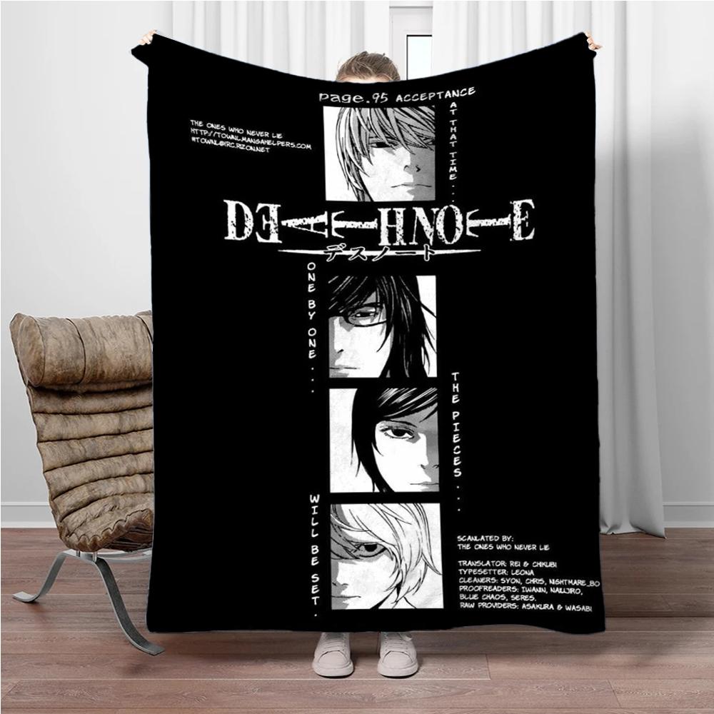 Japanese Anime Blanket DEATH-NOTE Children Warm Soft Blankets for Sofa Bed Cover Blanket Suitable for Birthday Souvenir Gifts