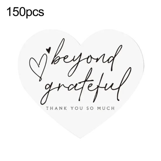 Yousheng 150 Pcs Love Heart Shaped Thank You Cards 2.36 X 2.76 Inch Blank Notecards Greeting Cards for Wedding Baby Shower Small Business