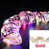 LED Ribbon Decoration Lights 10m Christmas Tree Decoration Ornaments Lace Bows String Lights Navidad Home Decors New Year 2025