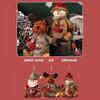 Yousheng Burlap Christmas Gift Bags Zipper Design Plush 3D Santa Snowman Doll Fruit Bags Reusable Fabric Storage Bag for Gifts Candy