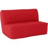Banquette BZ DREAM - Tissu 100% Coton rouge - Couchage 140x190 cm - Classique - Moelleux