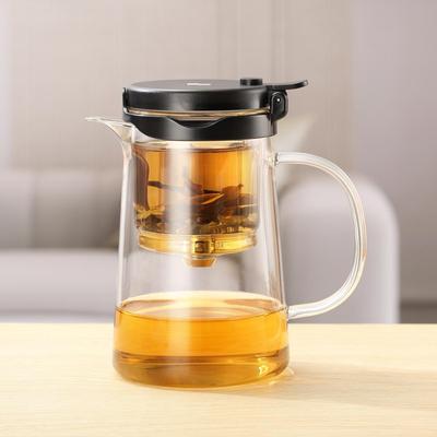 Bonston- Elegant Cup Insulation Separation Bubble Teapot Heat-resistant Glass Teapot Simple Filter Tea Cup