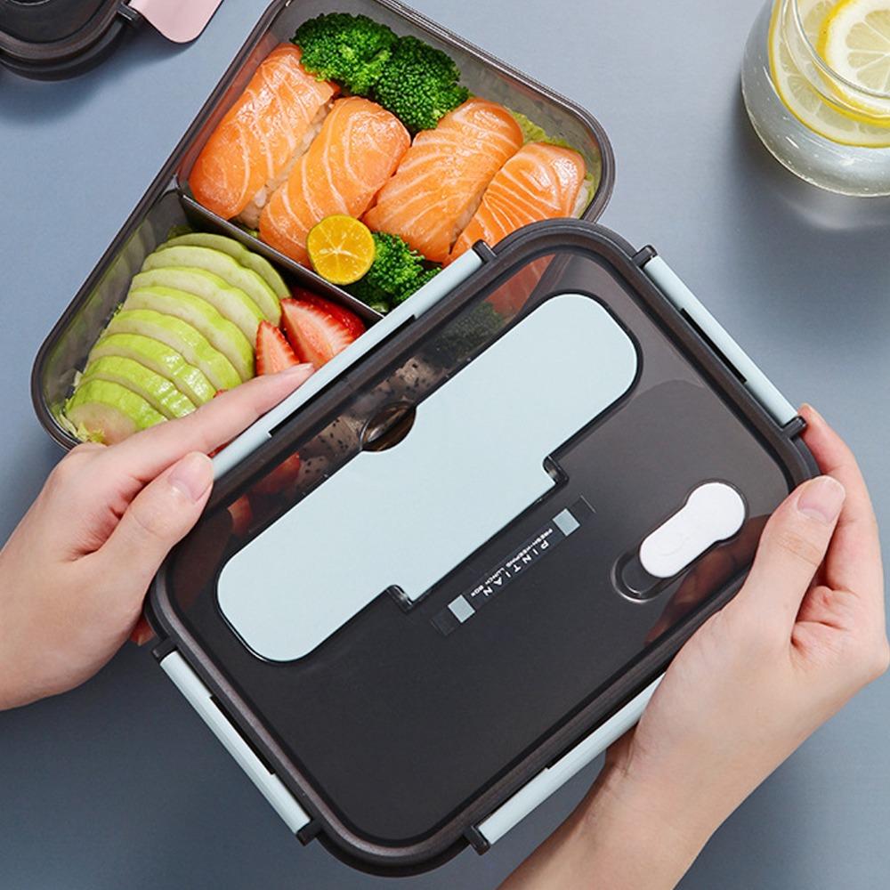 1.1L Leakproof Lunch Box PP Food Storage Container Portable Bento Lunch Box  For Travel