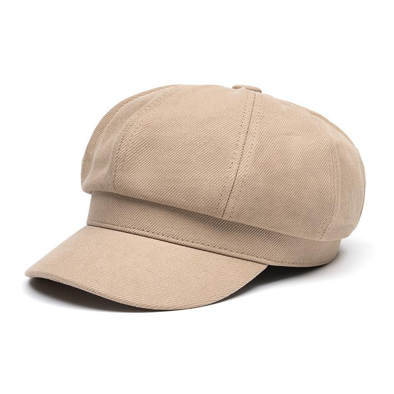 Autumn Winter Octagonal Cap Women Corduroy Cap Painter's Cap Beret