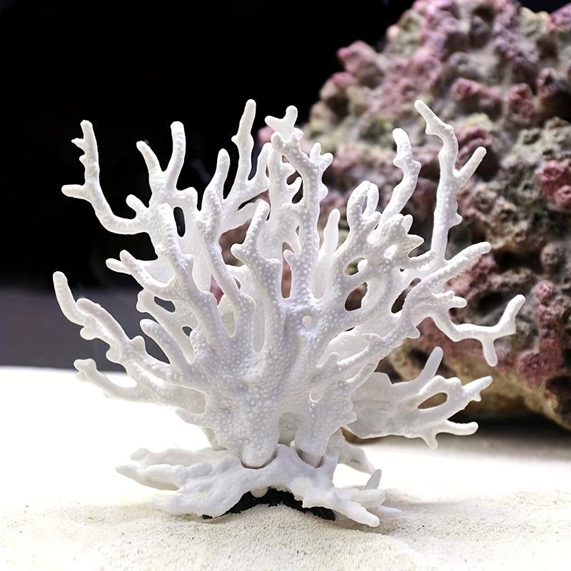 

Ocean Decorative Coral, Coral for Fish Tank Sea View Room Decoration, Three-color Aquarium Scenery Resin Coral Ornament білий