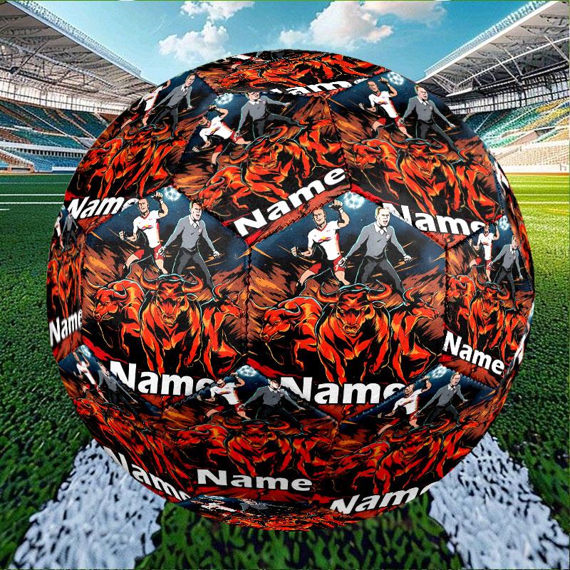 Custom Name Personalized RB Leipzig Print Size 5 Soccer Ball Training & Match Football, for Team, Kicking, Gift for Football Enthusiasts