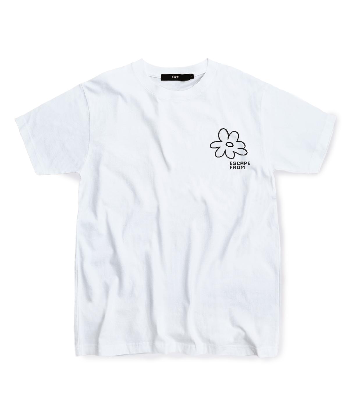 Escape From Pixel Flower T-Shirt White L