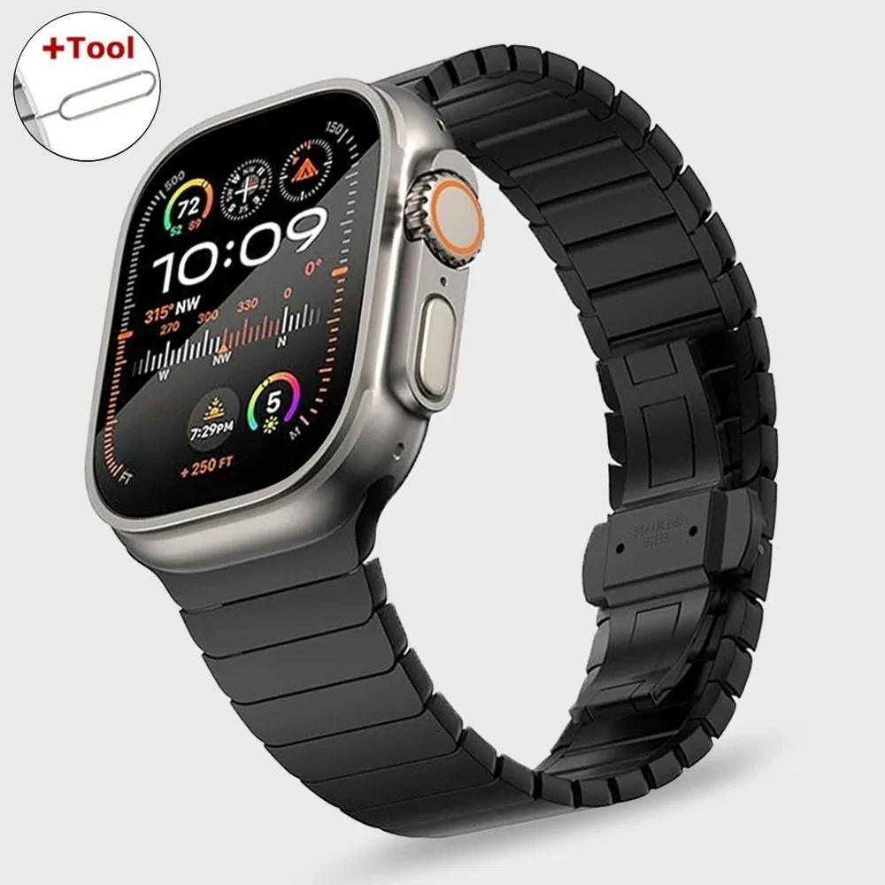 Metal Band for Apple Watch Ultra 3 2 49mm Link Stainless Steel Strap for IWatch 11 10 9 8 7 6 5 4 45 46mm 44 40mm 38mm 41mm 42mm