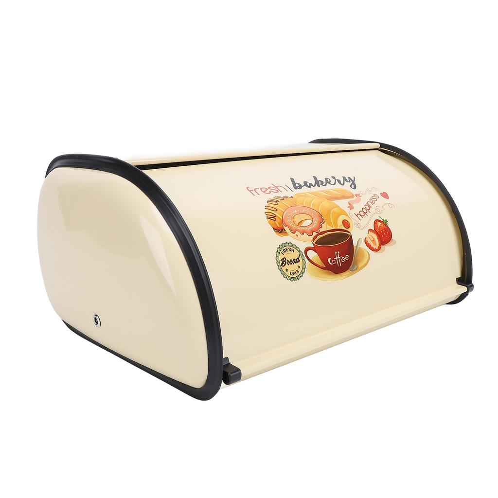 Brotdose Exquisit Elegant Trommeltyp Metall Brotaufbewahrungsbehälter für Brot Kuchen Krapfen Keks Lebensmittel Geschirr Champagner