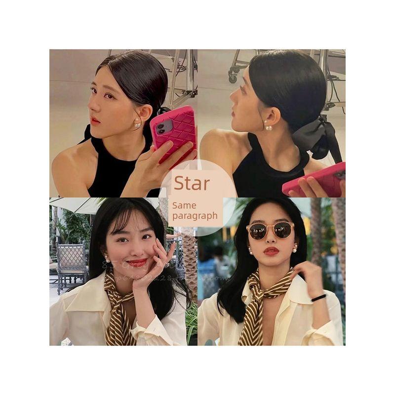 Female Multiple Ways to Wear Accessible Luxury S925 Silver Pearl Stud Earrings