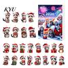 Unique Xmas Gift for Cat Owners 2026 Advent Calendar, 24 Days Christmas Countdown Calendar with Creative Women 2D Acrylic Cute Ornaments Holiday Tree
