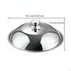 Universal Round Pot Lid Steam Vent Domed Mirror Finish Cookware for Cooking, Kitchen 28CM